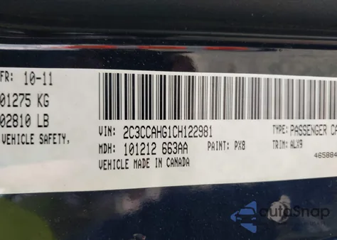 2012 Chrysler 300 Limited from USA, damaged, VIN 2C3CCAHG1CH122981